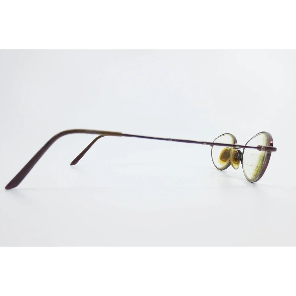 Elle EL2588 Burgundy Oval Metal Eyeglasses Frames 135mm Color-BU 39095
